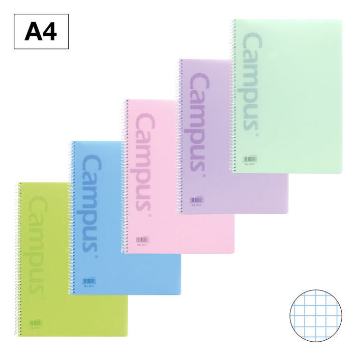 CAMPUS University – Cuaderno espiral A4 80 hojas 90 g, cuadrícula 4 mm