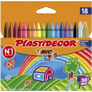 BIC Kids Plastidecor – 18 ceras de colores