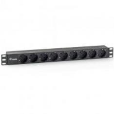 Regleta alimentacion equip rack 19 pulgadas 1u 9 tomas 3500w cable 1.8m
