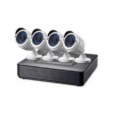 Kit videovigilancia 720p cctv level one 4 canales 4 camaras int - ext + grabador cables iluminacion led (sin hd)