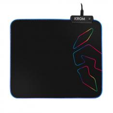 Alfombrilla gaming krom knout rgb negro 320x270x3