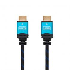Cable hdmi (a) to hdmi (a) 4k 1.5m nanocable black  m - m - 60hz -  18gbps -  v2.0 -  trenzado