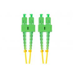 Latiguillo fibra optica sc - apc lanberg 2m mono duplex g657a1 lszh amarillo