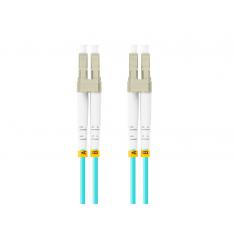 Latiguillo fibra optica lc - upc lanberg 3m multi duplex om3 50 - 125 lszh azul