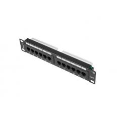 Patch panel lanberg 12 puertos 1u 10 pulgadas cat.6 negro