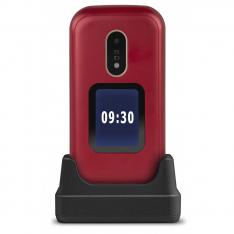Telefono movil doro 6060 red - white - 2.8 pulgadas -  blanco y rojo