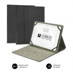 Funda subblim clever stand para tablet case 10.1 pulgadas negro