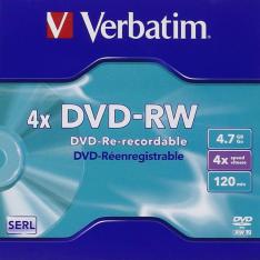 Verbatim dvd - rw 4.7gb 4x tarrina 5 unidades advanced serl