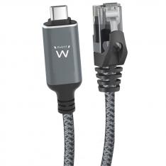 Cable red ewent latiguillo rj45 a usb tipo c ftp cat6 1.5m