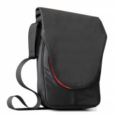 Bandolera o mochila poliester hasta 14 pulgadas negra