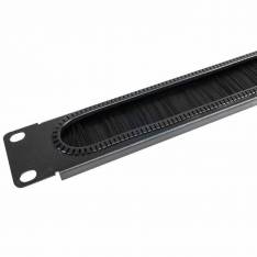 Panel pasacable entrada cables con cepillo para armario rack 19 pulgadas